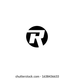 Round Letter R Logo design element vector. Illustration of R Letter Logotype