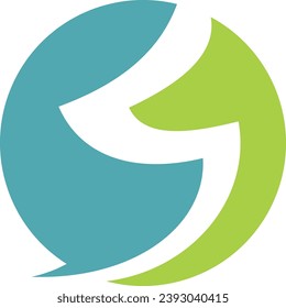 round letter s circle  logo