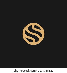 Round Letter S Logo Trendy Modern Template Design S circle
