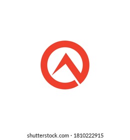 Round A letter vector logo design