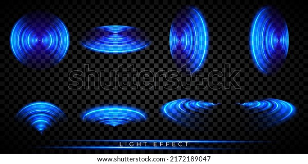 Round light effect set. Sonar sound wave.\
Signal concentric circle. Radio station signal. Water ripple with\
circle waves. A place or a painful\
point.