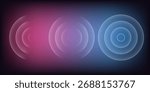 Round light effect. Sound wave. Wifi range signal. Vibration seismic activity. Signal concentric circle. Radio signal. Water ripple with circle waves. Place or a painful point. Vector effect. 
