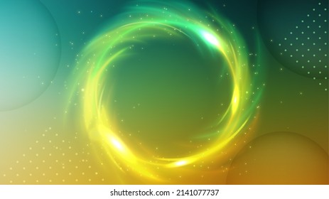 Luz redonda torcida, Adecuada para publicidad de productos, diseño de productos y otros. Vector de pantalla ancha
