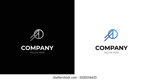 Diseño de plantillas de logotipos de línea redonda