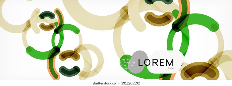 Redondear formas de círculo lineal de fondo ilustración vectorial