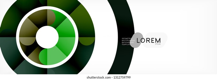 Redondear formas de círculo lineal de fondo ilustración vectorial