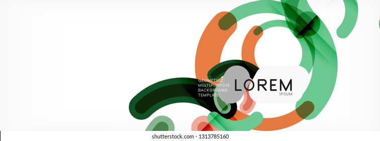 Redondear formas de círculo lineal de fondo ilustración vectorial