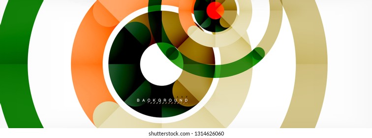 Redondear formas de círculo lineal de fondo ilustración vectorial