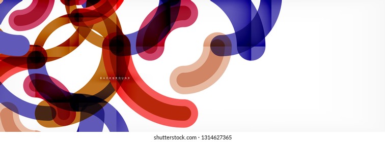 Redondear formas de círculo lineal de fondo ilustración vectorial
