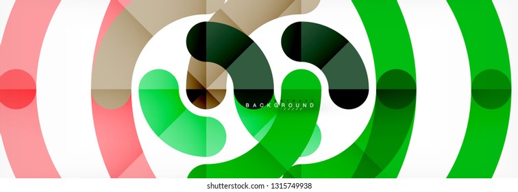 Redondear formas de círculo lineal de fondo ilustración vectorial
