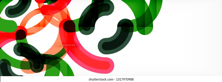 Redondear formas de círculo lineal de fondo ilustración vectorial