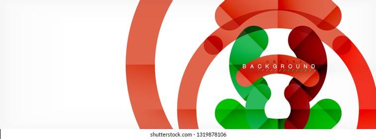 Redondear formas de círculo lineal de fondo ilustración vectorial