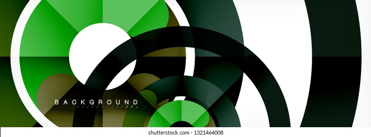 Round linear circle shapes background vector illustration