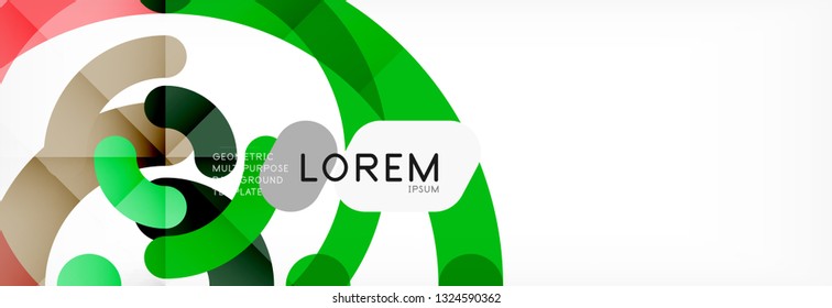 Redondear formas de círculo lineal de fondo ilustración vectorial