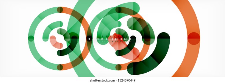 Redondear formas de círculo lineal de fondo ilustración vectorial