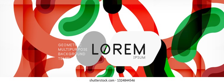 Round linear circle shapes background vector illustration