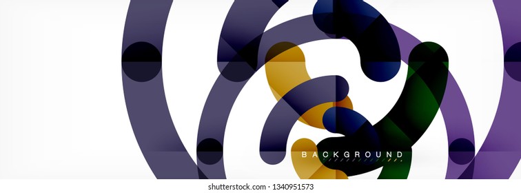 Redondear formas de círculo lineal de fondo ilustración vectorial
