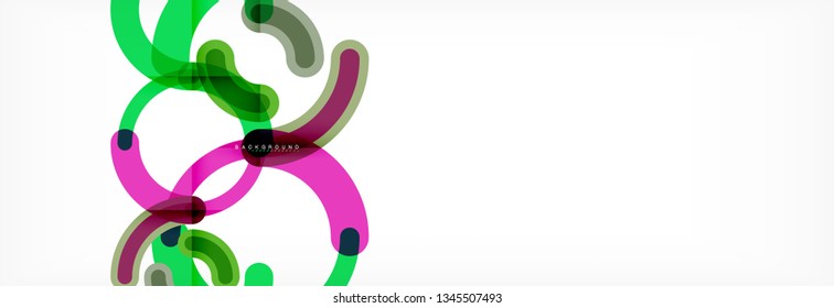 Round linear circle shapes background vector illustration