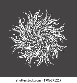 round linear ornament pattern in a circle