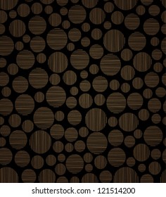 Round linear seamless texture. Golden geometrical endless pattern. Template for design