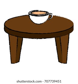 round little table with coffee