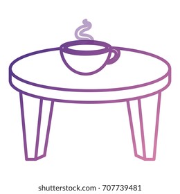 round little table with coffee