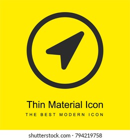 Round location indicator bright yellow material minimal icon or logo design