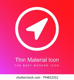 Round location indicator red and pink gradient material white icon minimal design