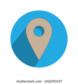 Round Location Pointer Button Map Mark