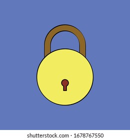 round lock color art work for security