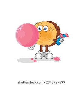 the round log chewing gum vector. cartoon character