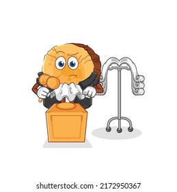 the round log judge holds gavel. character vector