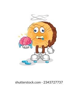 the round log no brain vector. cartoon character