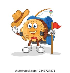 the round log scout vector. cartoon character