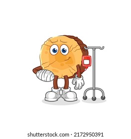 the round log sick in IV illustration. character vector