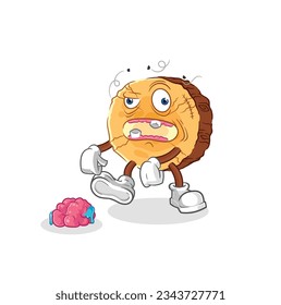 the round log zombie character.mascot vector