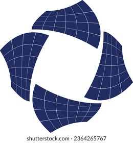 Round logo, circular, frame, squares, logo