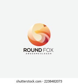 round logo design gradient colorful
