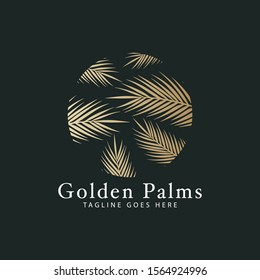 round logo design, leaf illustration design, icon design template elements