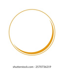 Round Logo Frame. Gold Circular Logo