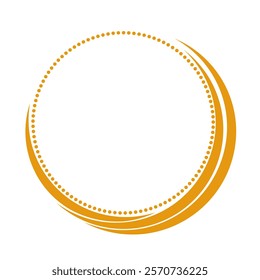 Round Logo Frame. Gold Circular Logo