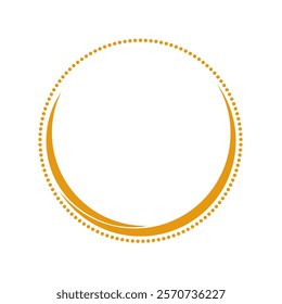 Round Logo Frame. Gold Circular Logo