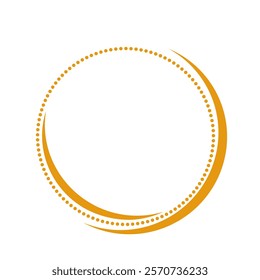 Round Logo Frame. Gold Circular Logo