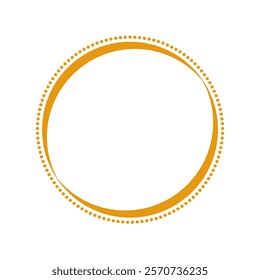 Round Logo Frame. Gold Circular Logo