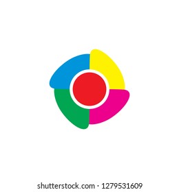 round logo icon vector