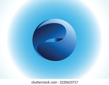 round logo pattern on simple abstract gradient background