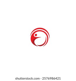 round logo people element illusion technology