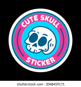 round logo skull character vector