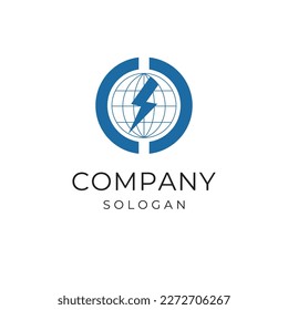 Round Logo, technology power energy vector royalty free image download  
