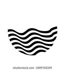 round logo with wavy ornament